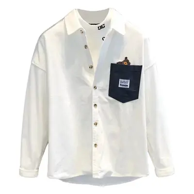 Autumn Long Sleeve Shirt for Boys White