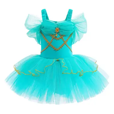 Turquoise Princess Ballet Kids Dress Mesh Tulle
