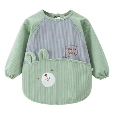 Baby Waterproof Cartoon Apron Yellow Grey