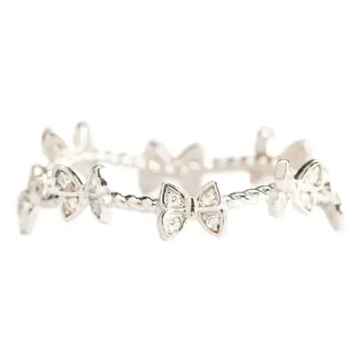 S925 Sterling Silver Butterfly Zircon Ring for Women