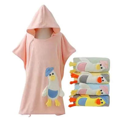 Spot Duck Hooded Bath Towel for Kids Fleece