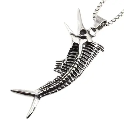 Jurassic Deep Ocean Sword Shooting Fish Necklace