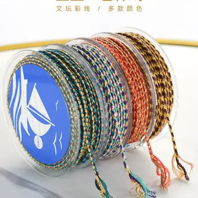 Multicolored Braided Cotton Rope for DIY Crafts
