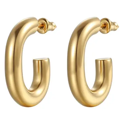 Twisted Stainless Steel C-Shape Earrings Set