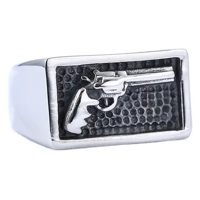 Titanium Steel Men's Pistol Ring Motorcycle Style Fashion Ring