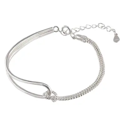 S925 Silver Geometric Knot Bracelet for Women