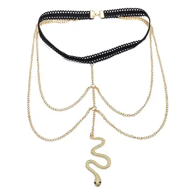 Golden Snake Chain Double Thigh Accessory for Women