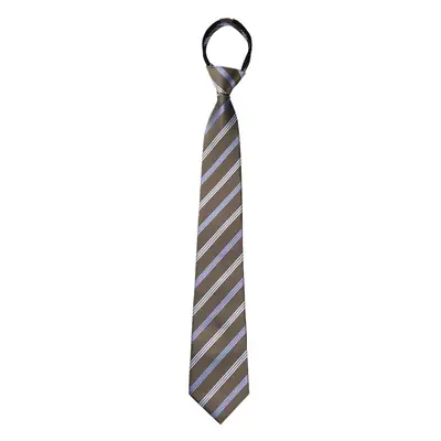 Men's Blue Striped Zipper Tie for Business, Wedding, or Casual Wear