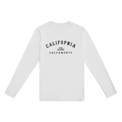 California Safford Long Sleeve T-Shirt White Cotton