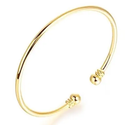 Gold Spiral Bead Bracelet for Women Wedding Gift