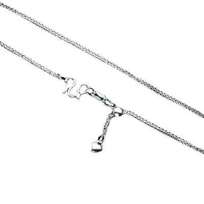 999 Silver Love Chopin Necklace Girl's Adjustable Universal Pull Love Niche Light Luxury Collar Chain Necklace