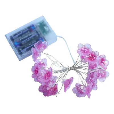 Copper String Lights Pink Cherry Blossom LED Decor