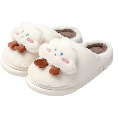 Cute Cloud Slippers for Women Winter Warm Cotton