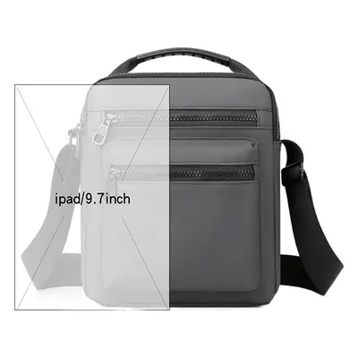Men's Large Capacity Oxford Cloth Shoulder Bag Black