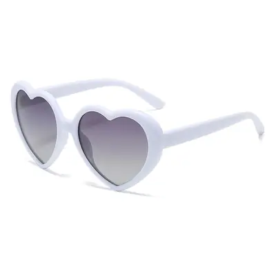 Cute Heart Sunglasses for Women Blue Polarized