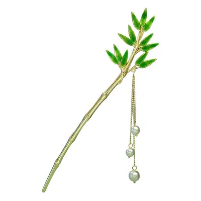 Elegant Red Tassel Pearl Hairpin for Women