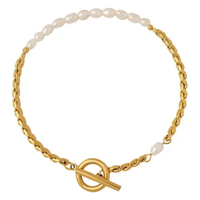 Korean Style Gold Plated Pearl Bracelet 18K Gold