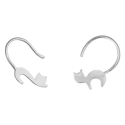 Kitten Earrings for Women S925 Silver Needle Design