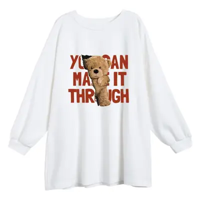 Matthion Print Long Sleeve T-Shirt for Women Plus Size