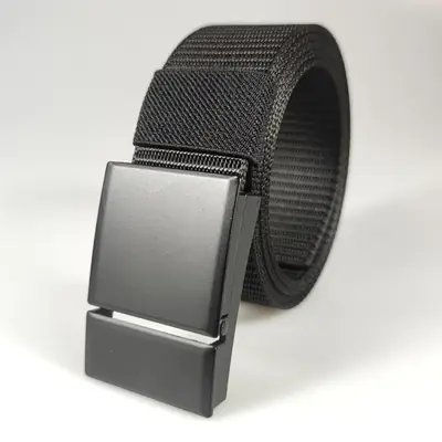 Men's Navy Blue Nylon Belt with Flip Buckle 3.8CM