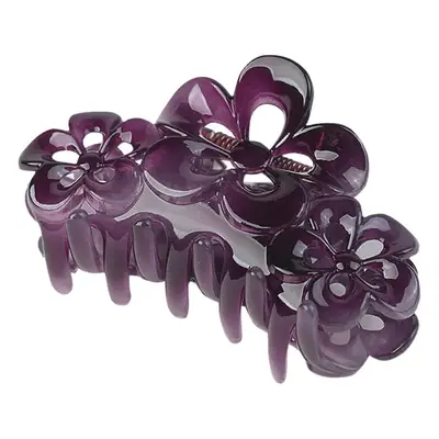 Purple Floral Drop Hair Clip for Women