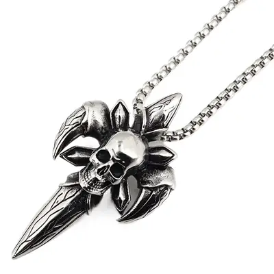 Devil's Eye Skull Pendant for Men Hip Hop Style