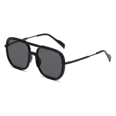 Women's European Retro Rectangular Sunglasses Yellow Lens