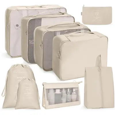 789-Piece Pink Travel Storage Bag Set