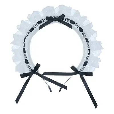 A generation of Japanese two-dimensional Lolita headdress Lolita hair accessories lace bow maid hairband B