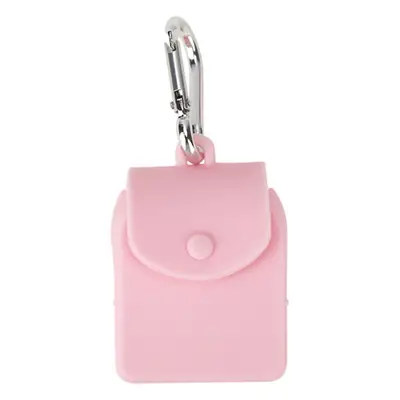 Pink Portable Straw Storage Bag for Outdoor Travel