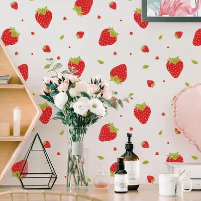 Strawberry Wall Sticker 1.0m Self-Adhesive Decor