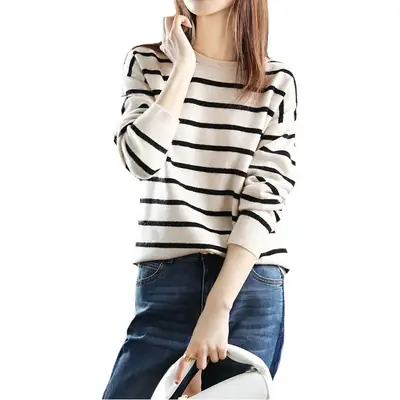 Women's Knitwear Striped Sweater Pullover 2025