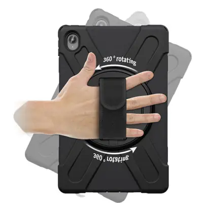 Orange Silicone Tablet Protection Cover with Grip Loop