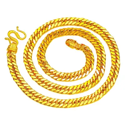 Gold Plated Boss Necklace for Men Wholesale Cross Border