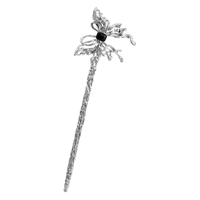 National Trendy Butterfly Hairpin with Crescent Diamond Tassel