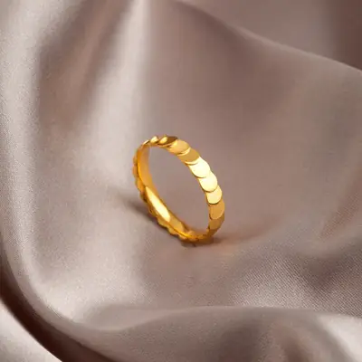 Titanium Steel Fish Scale Ring for Women Index Finger