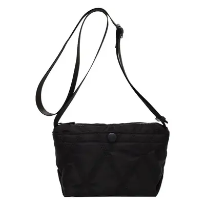 Oxford Cloth Crossbody Bag Black Small Women