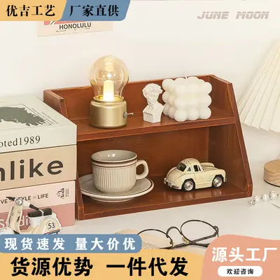 Double-Layer Wooden Storage Box for Home Decor