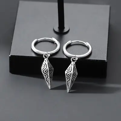 Men's Korean Style Tapered Ear Buckle Earrings