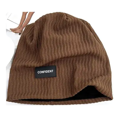 Japanese Style Beanie Cap for Men Women Beige 56-60CM
