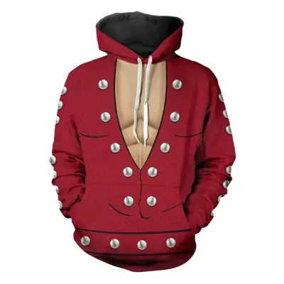 New Seven Crimes 3D Hooded Sweatshirt Black Anime Cosplay