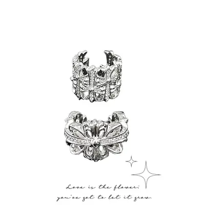 Silver Cross Design Ring for Women Fashion Jewelry
