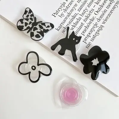 Black Cat Flower Airbag Bracket for Lazy Desktop