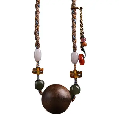 Wholesale Ethnic Woven Agarwood Necklace for Women