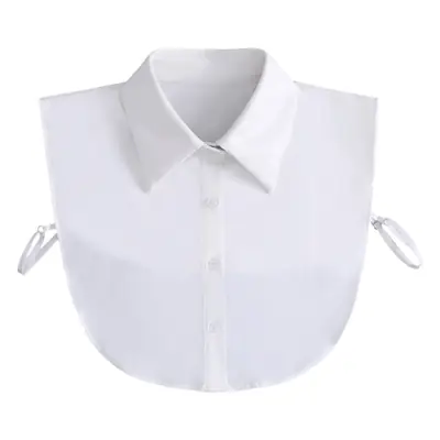 White Leather Fake Collar Shirt for Men