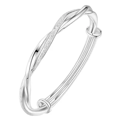 Women's Push-Pull Mobius Ring Bracelet Silver High-End