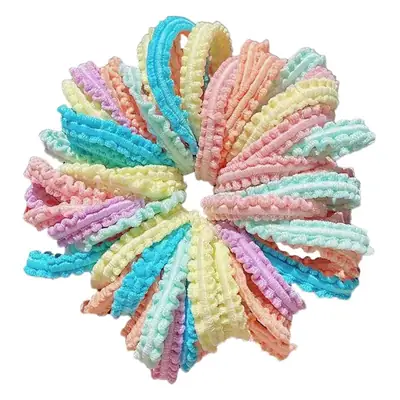 Cute Rubber Hair Bands for Girls, No Hair Damage, Colorful Braided Design