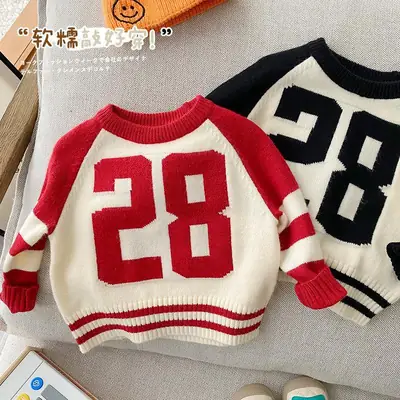 Children's Western Style Alphabet Sweater 0-6Y