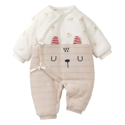 Newborn Cotton Lace-Up Baby Clothes White