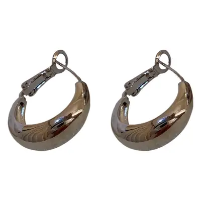 Real Gold Plated Geometric Circle Earrings for Women